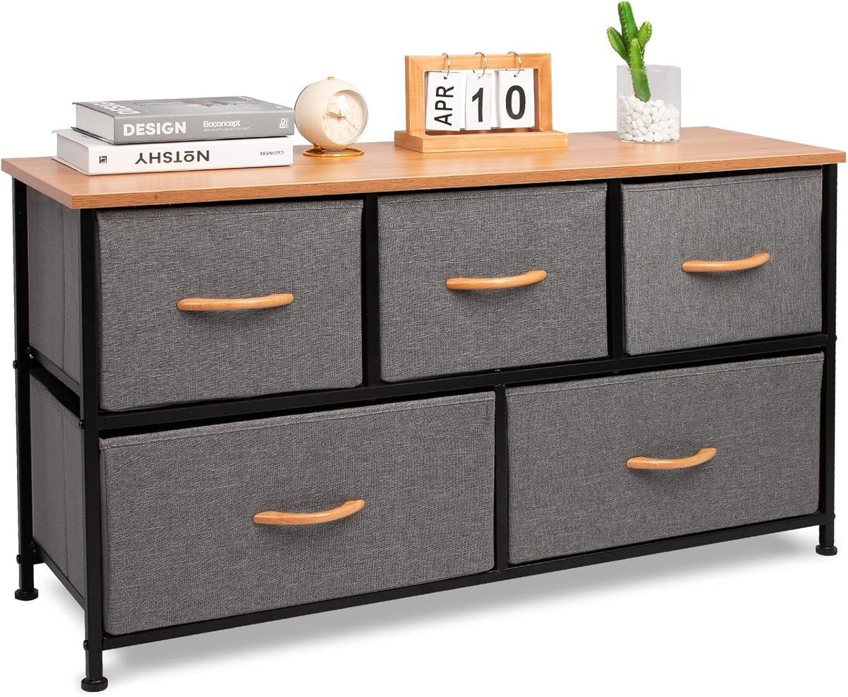 Fabric 7 Drawer Dresser Storage Tower with Steel Frame Z1287