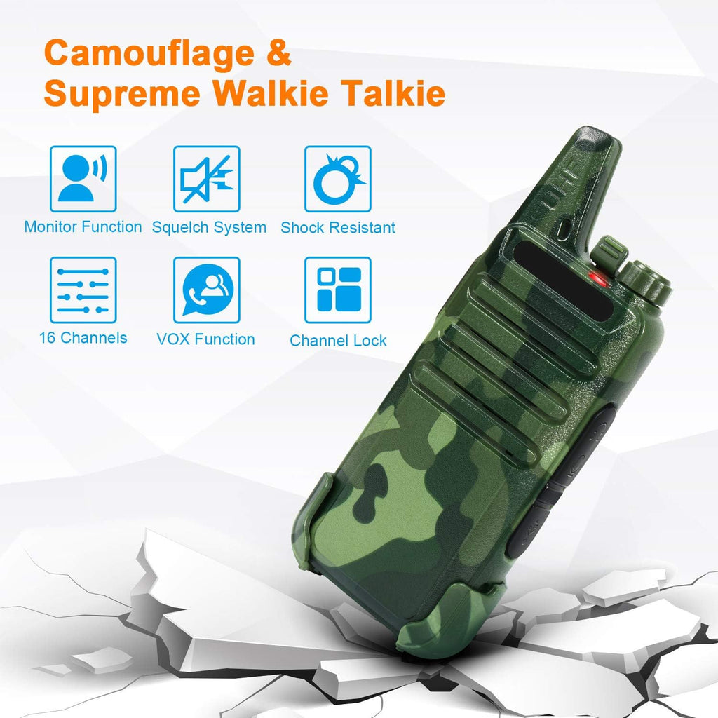 2 Pack Rechargeable Long Range Walkie Talkies N399