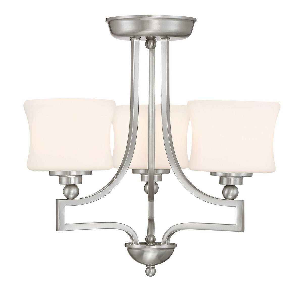 Satin Nickel 3 Light Semi Flush A733755