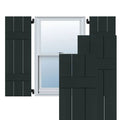 2-Pack 12-in W x 60-in H Black Forest Green Board and Batten Wood Exterior Shutters U27361