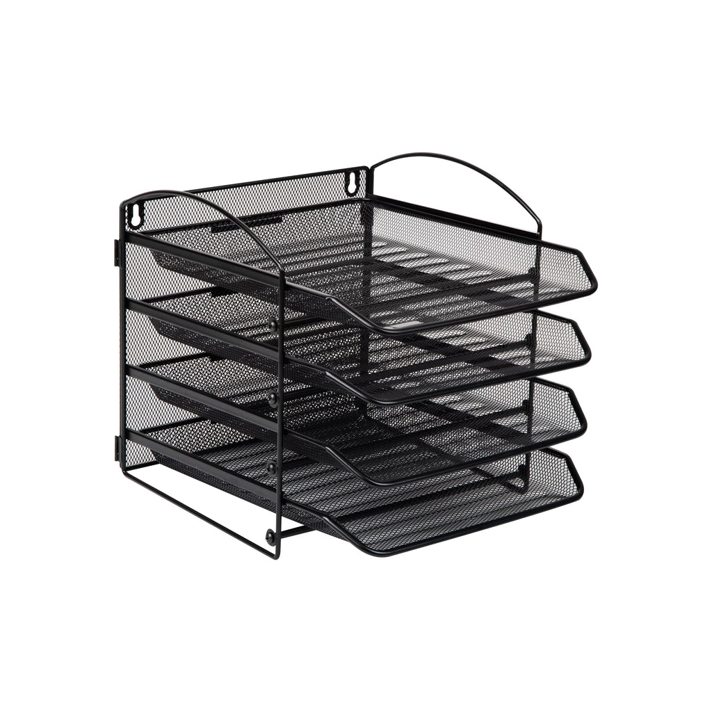 Black Metal Mesh Paper Tray F834716