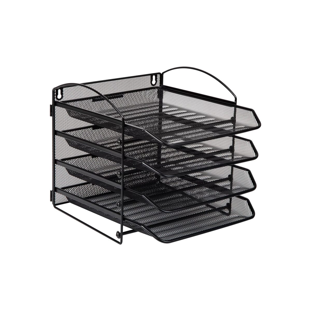 Black Metal Mesh Paper Tray F834716