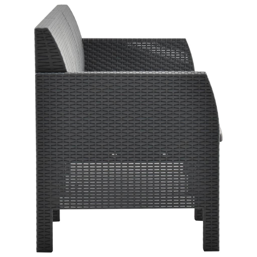 4 Piece Polypropylene Patio Lounge Set with Cushion N4268