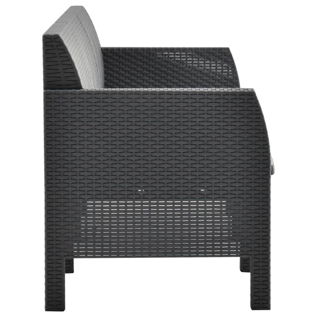 4 Piece Polypropylene Patio Lounge Set with Cushion N4268