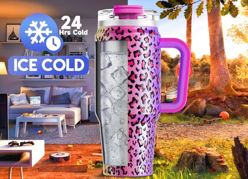 32 oz Insulated Stainless Steel Tumbler with Handle and Lid H48599