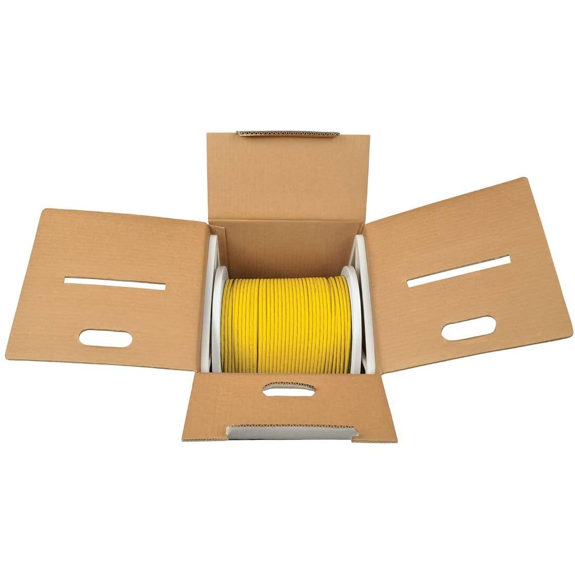 1000ft Cat6 Gigabit Bulk Cable Solid Core CMR PVC Yellow X404837
