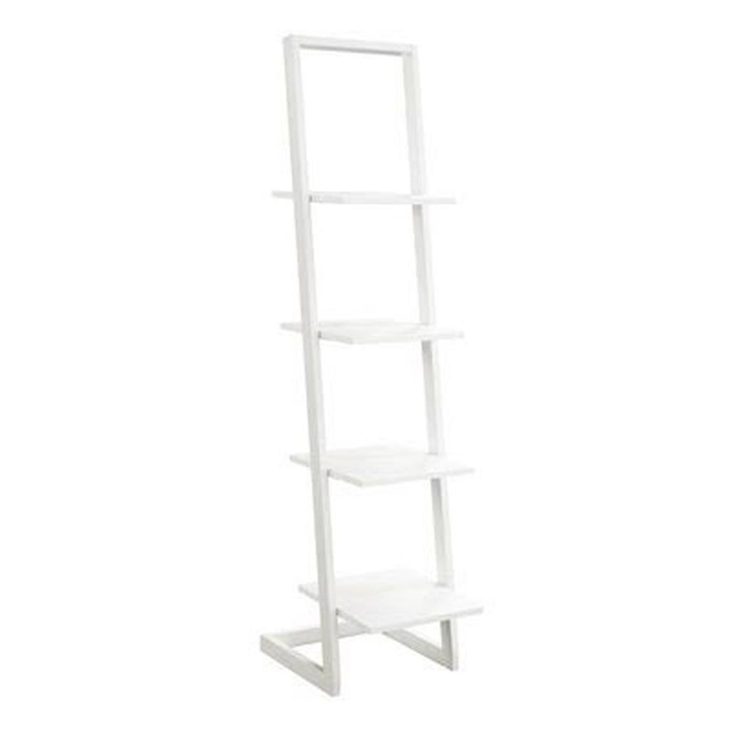 White 4 Tier Ladder Bookcase B104