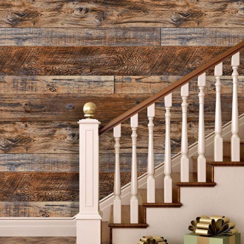Brown Wood Peel and Stick Wallpaper N6740