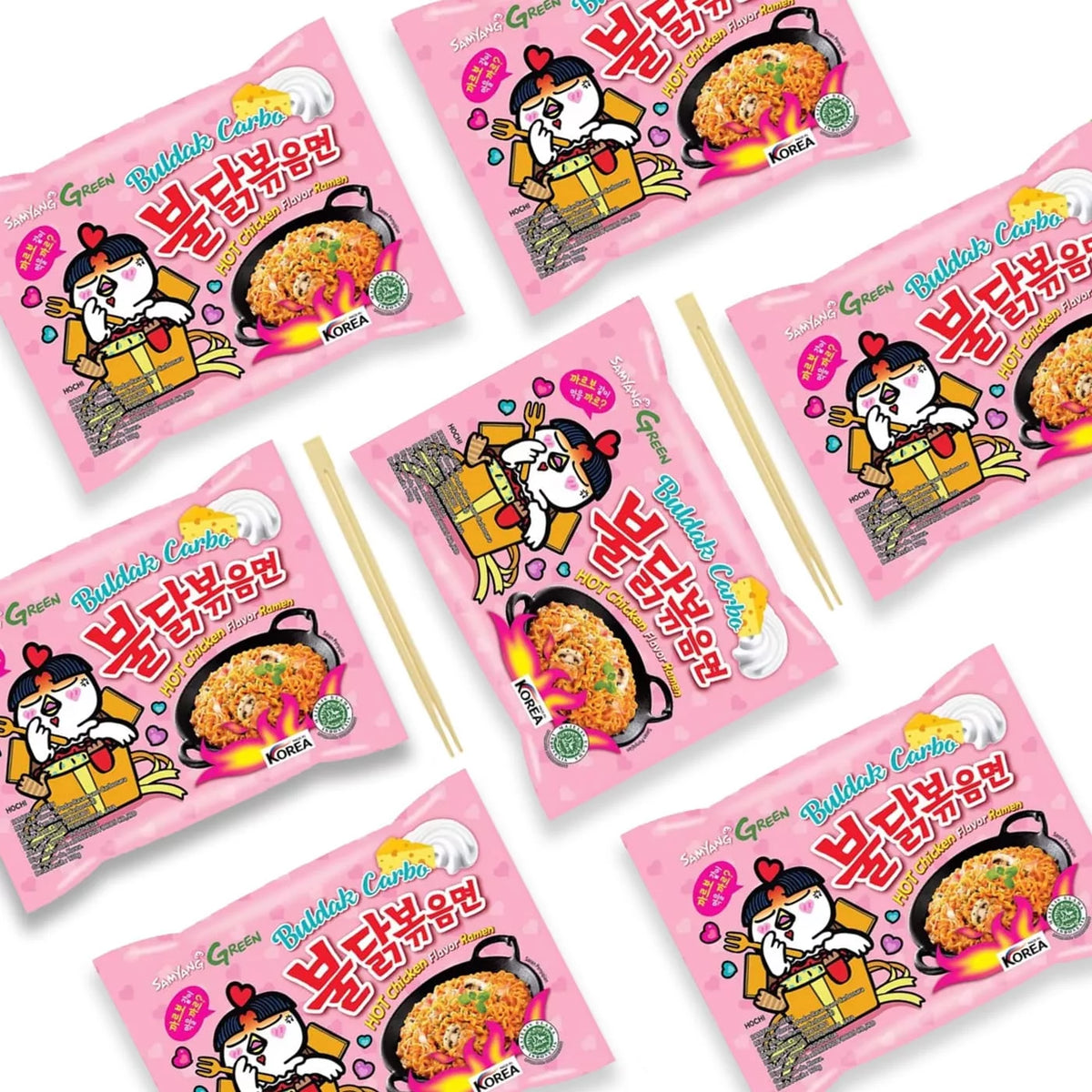 Buldak Carbonara Hot Chicken Flavor Ramen 2-PACK 22.90 Oz F5162