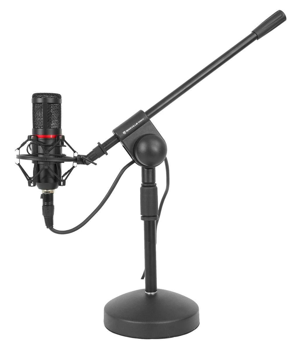 4-Person Podcasting with Mixer Headphones Amp Stands K54290
