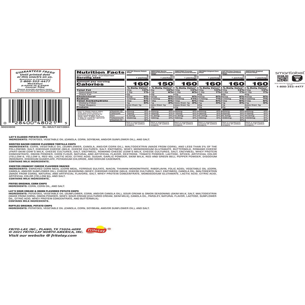 Classic Mix Variety Chips, 50ct. W995