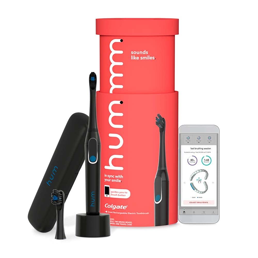 Blue Electric Toothbrush Kit, Rechargeable Sonic Toothbrush with Travel Case & Bonus Replacement Brush Head, Pack of 2 W936