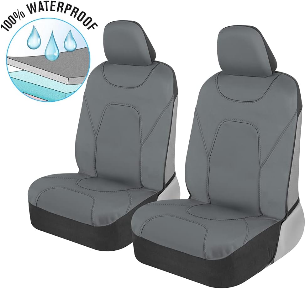 Pink Two-Tone Waterproof Neoprene Car Seat Covers Set of 2 G22188