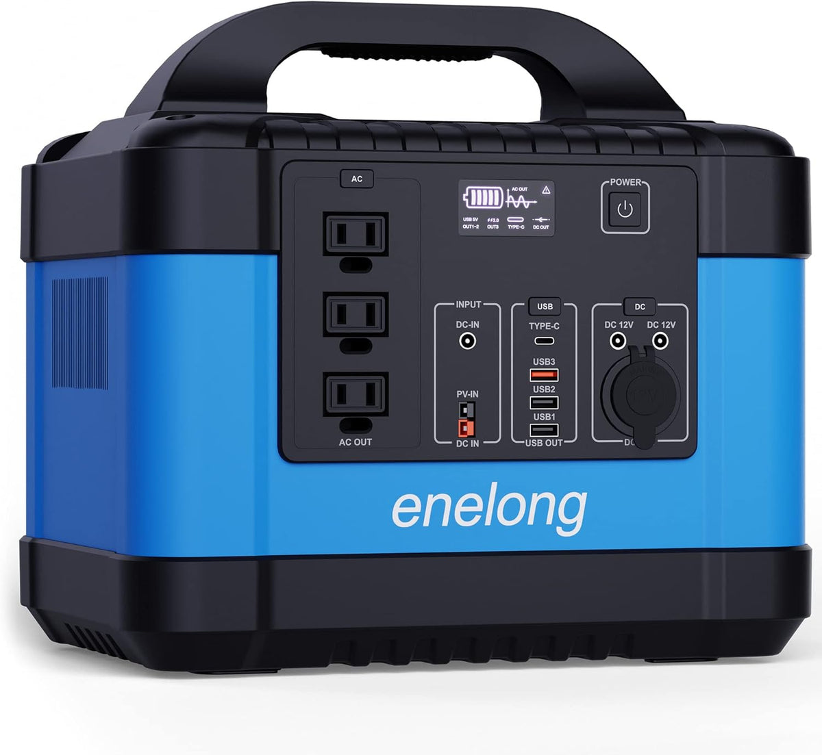 1100Wh 1200W Portable Power Station with 3x110V AC Outlets V3065