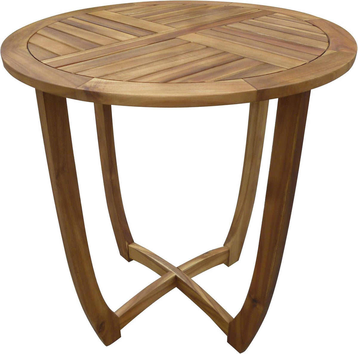 Round Accent Table Teak Finish K995