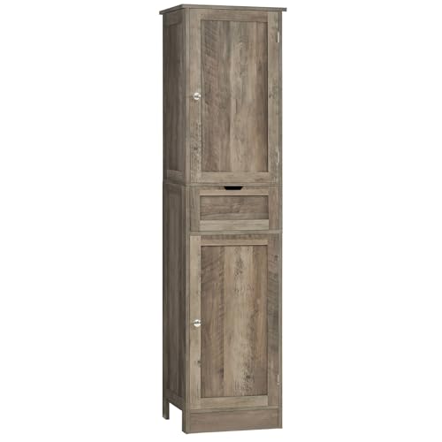 White 67" Tall Bathroom Cabinet with 2 Doors & 1 Drawer Y365278