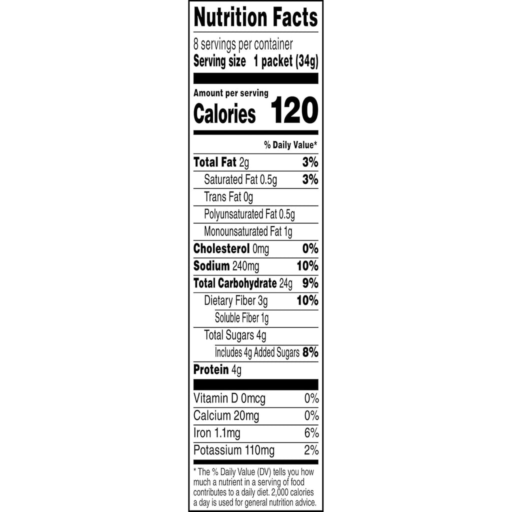 Maple Brown Sugar Instant Oatmeal, 1.19 oz Packets, 8 Count D50134