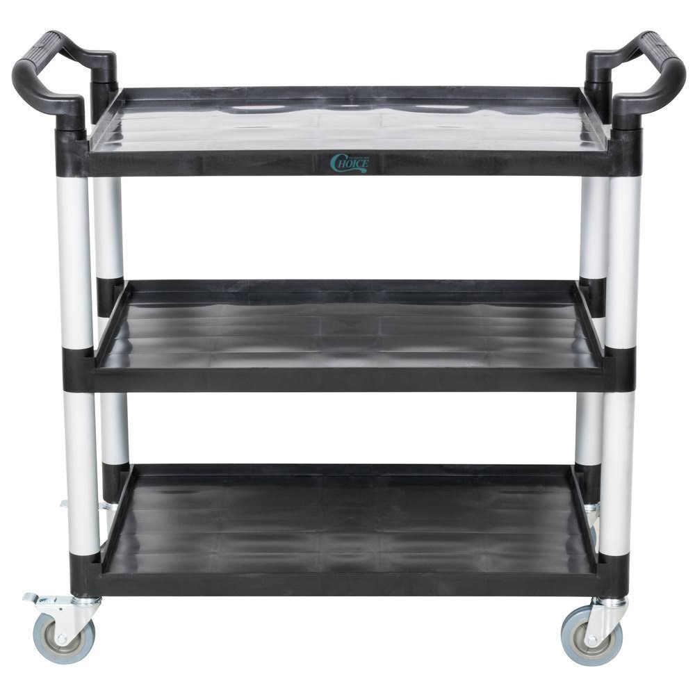 Black Utility Cart with Three Shelves O973