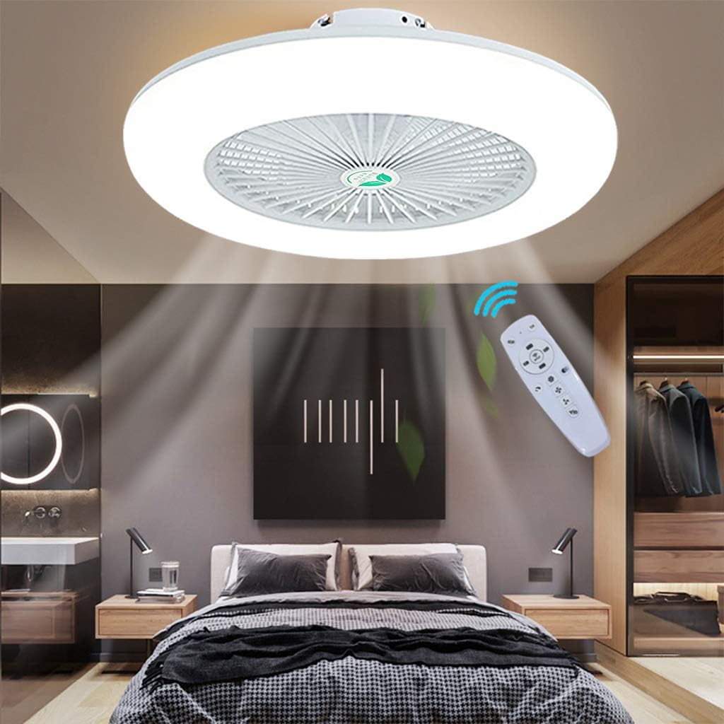 White 22 In Enclosed Ceiling Fan With Lights G507966