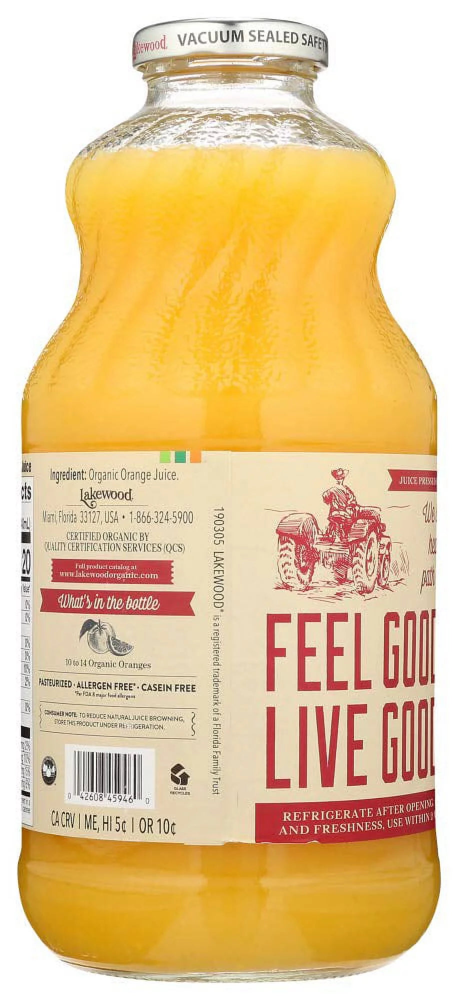 Organic Orange Juice 32 fl oz Pack of 2 O5886
