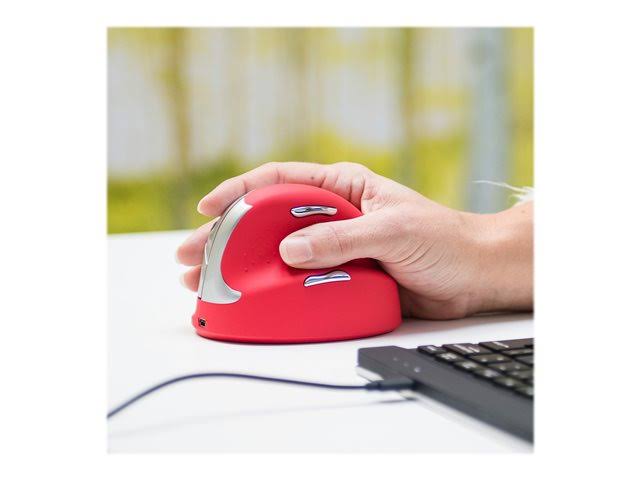 Bluetooth Vertical Ergo Mouse Medium Right Hand Red B701