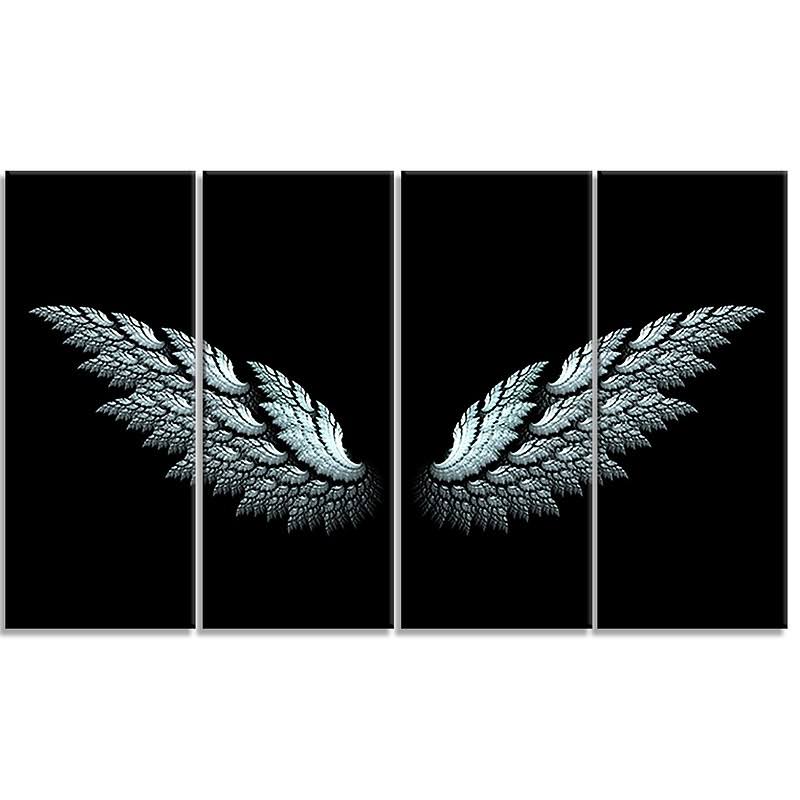 4 Piece Graphic Art on Wrapped Canvas Set Z402