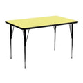 Yellow Rectangular Thermal Laminate Activity Table V23520