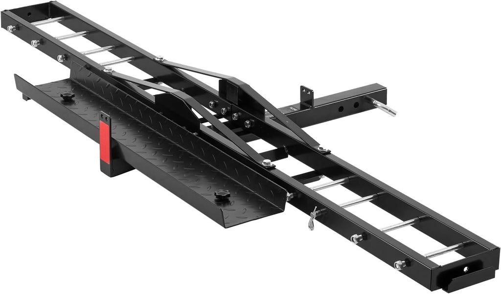 600 LBS Steel Motorcycle Carrier Hitch Mount with Loading Ramp X2203