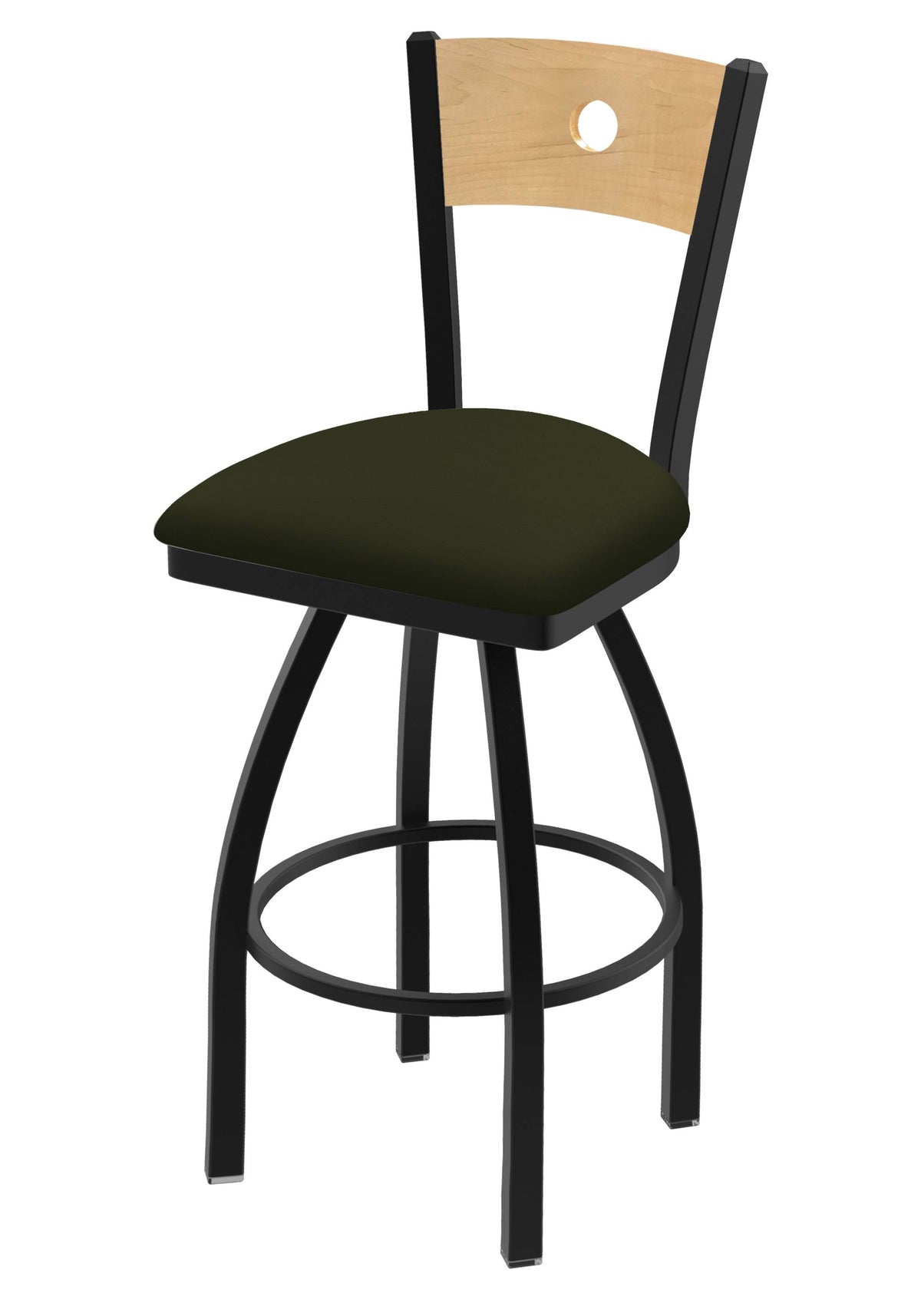 Swivel Counter Stool with Black Wrinkle Finish S7193