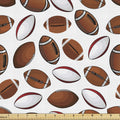 American Football Fabric by The Yard, 1 Yard, Caramel Ruby White H664