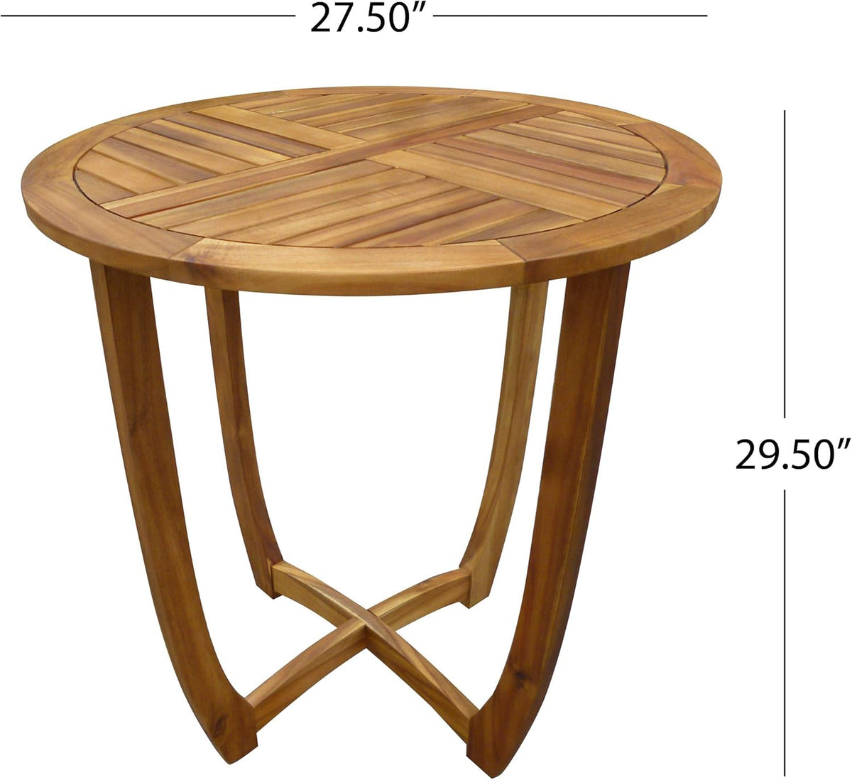 Round Accent Table Teak Finish K995
