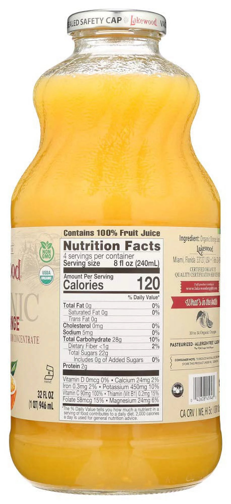 Organic Orange Juice 32 fl oz Pack of 2 O5886
