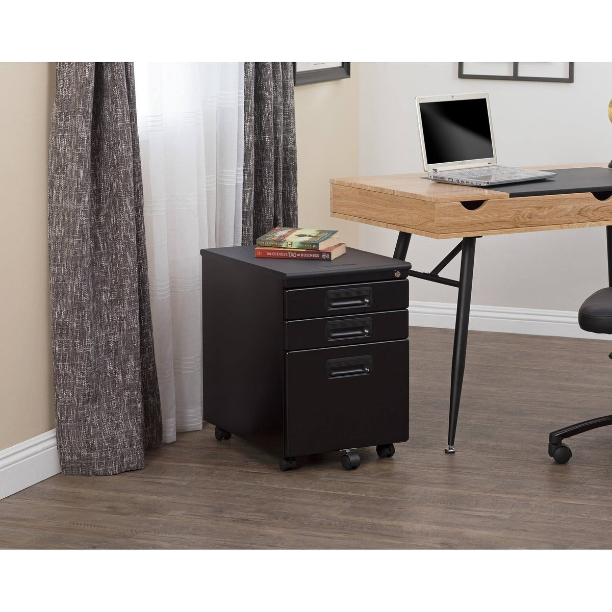 3 Drawer Metal Rolling File Cabinet with Locking Drawers M59868