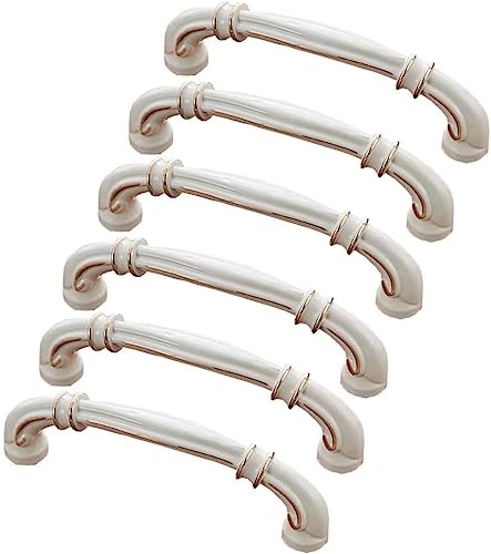 6 Pcs Vintage Ceramic Drawer Knobs F581106