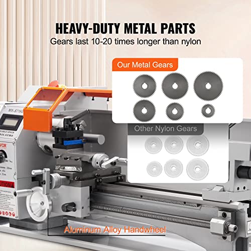 7'' x 16'' 800W Precision Benchtop Metal Lathe Z407616