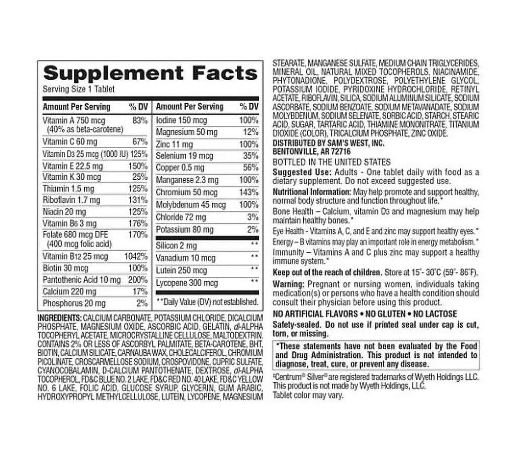 Adults 50+ Multivitamin (400 ct.) G97406
