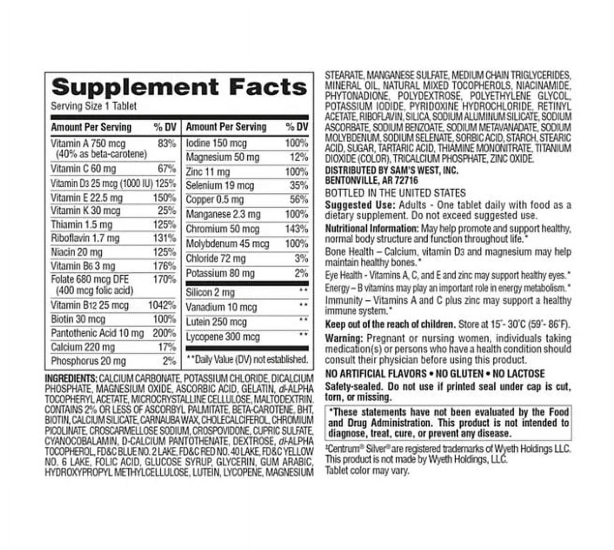 Adults 50+ Multivitamin (400 ct.) G97406
