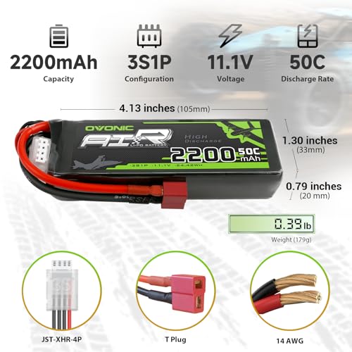 3S 2200mAh 11.1V 50C Lipo Battery with Dean-Style T Connector H1943