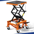 Hydraulic Motorcycle Lift Table, 350 LBS Heavy Duty Scissor Jack Stand with Wide Deck A741344