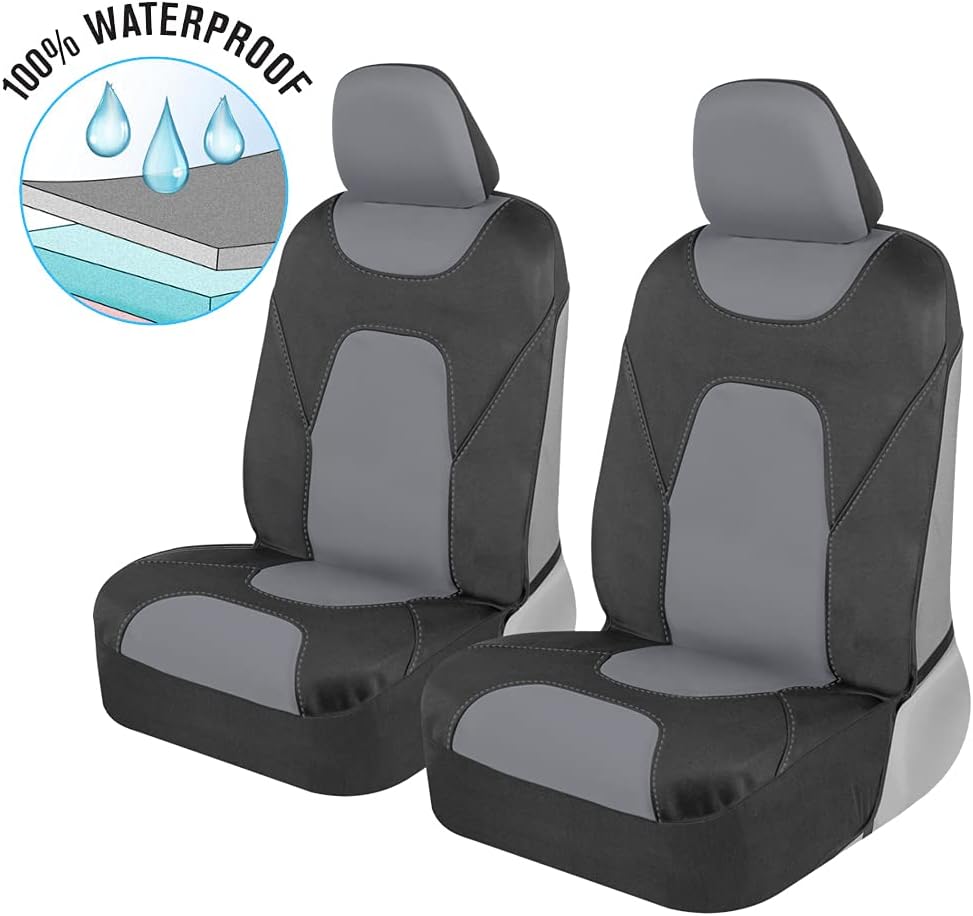 Pink Two-Tone Waterproof Neoprene Car Seat Covers Set of 2 G22188