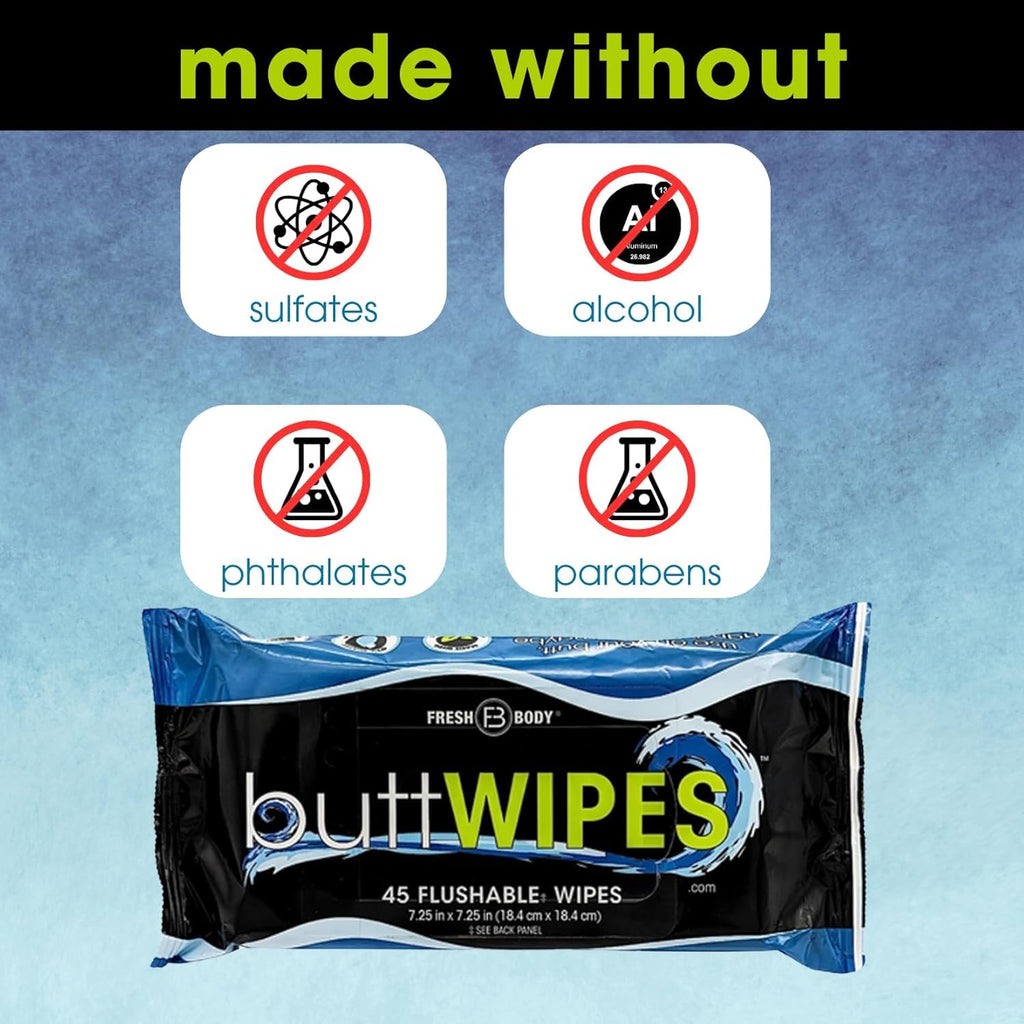 Flushable Wipes (1 Pack, 45 wipes) M445