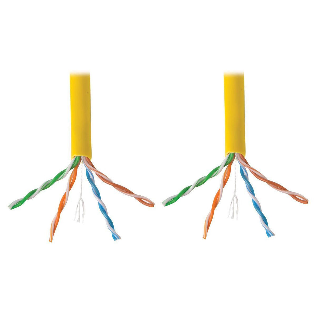 1000ft Cat6 Gigabit Bulk Cable Solid Core CMR PVC Yellow X404837