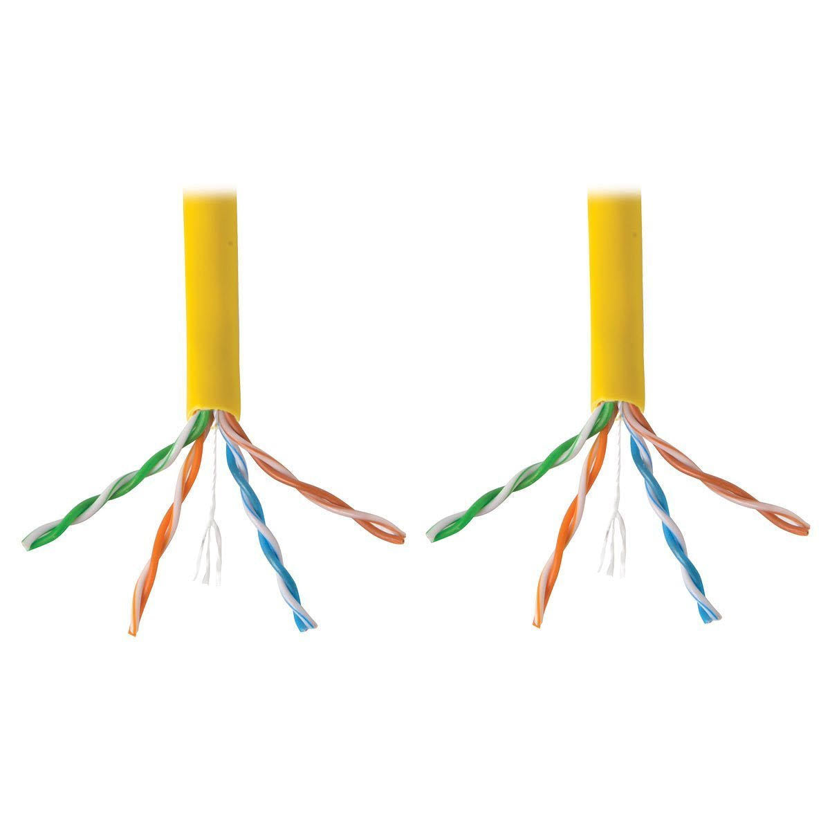 1000ft Cat6 Gigabit Bulk Cable Solid Core CMR PVC Yellow X404837