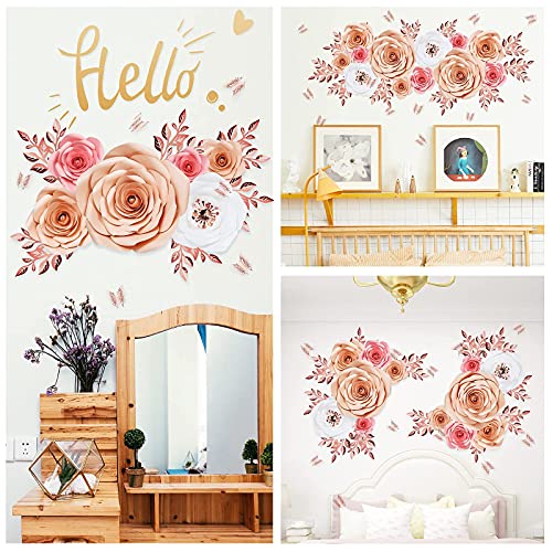 Large 3D Artificial Paper Flower Wall Decor K9050