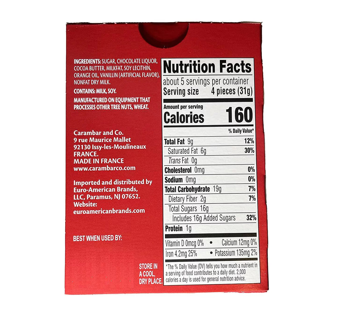 Dark Chocolate Orange 5.53 oz 12 pack A2317