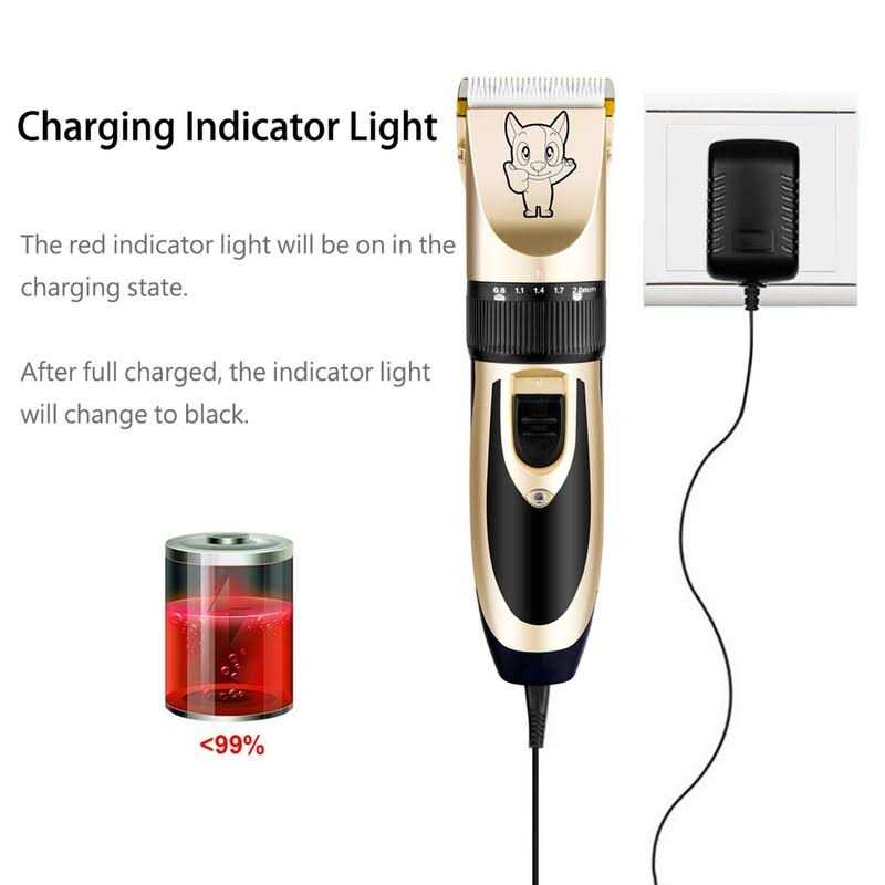 Dog Grooming Kit Clippers Low Noise Electric Quiet Rechargeable Cordless R68785