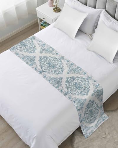 Teal Bed Runner Scarf King Size 94"x20" J705960