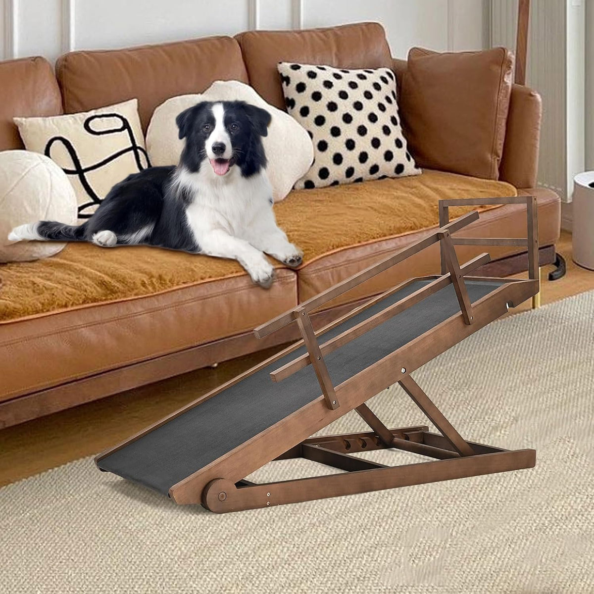 5 Level Adjustable Folding Wooden Pet Ramp H348378