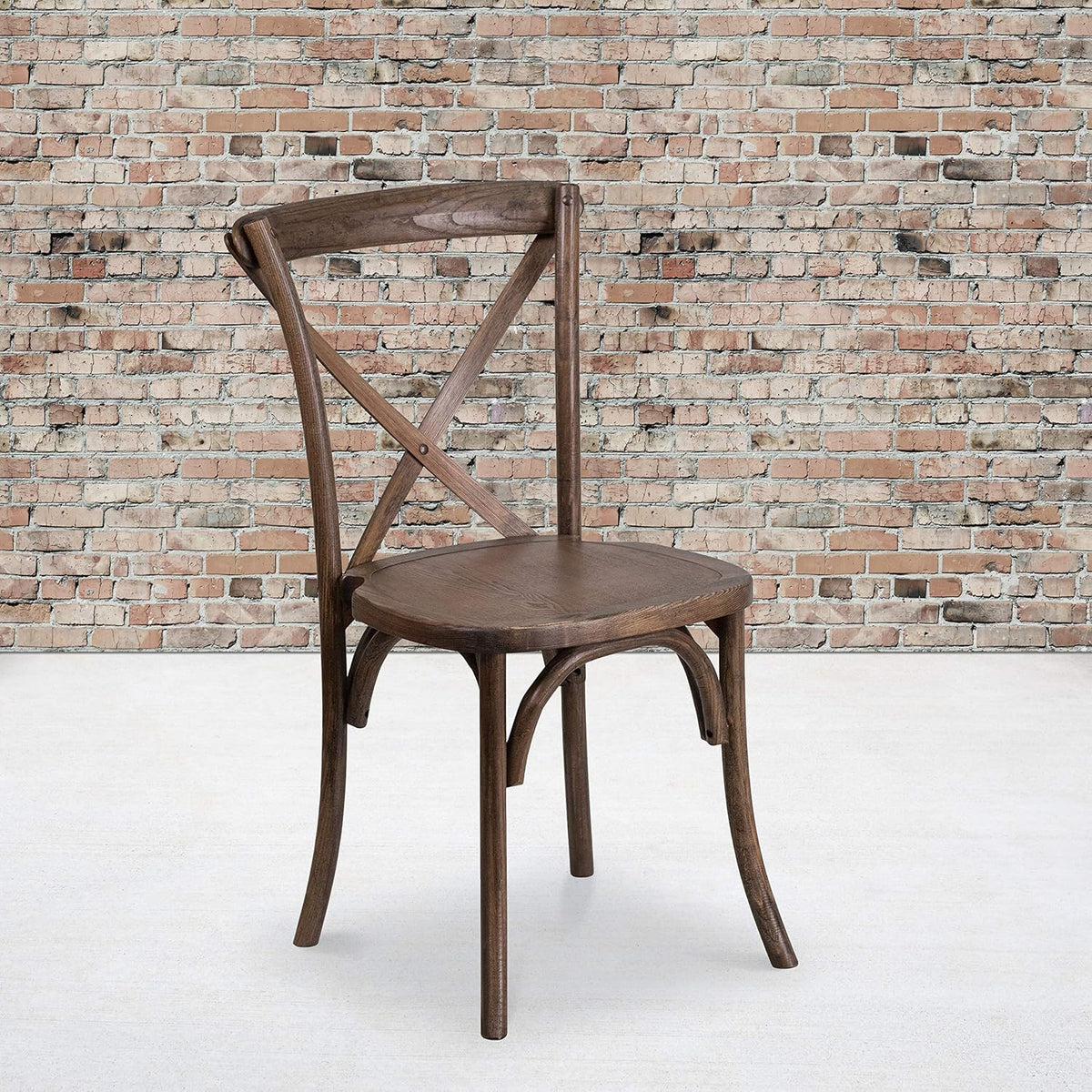 Stackable Early American Wood Cross Back Chair H456