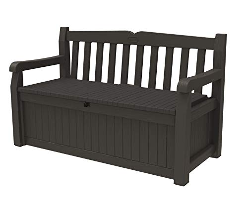 70 Gallon Storage Bench Deck Box Graphite L410